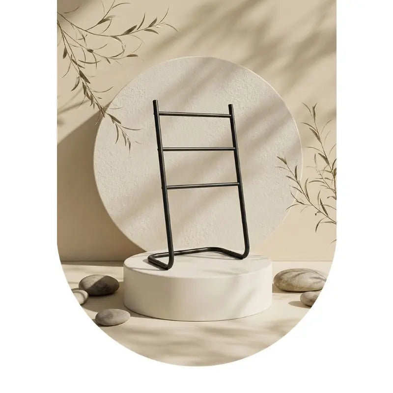 Bathroom Towel Rack without Drilling, Household Multi-Function Towel Storage Hanging Rod, Bathroom Accessories Organizer, Iron Art