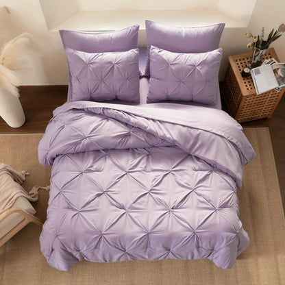 【Summer Wins】Downcool 7Pcs Comforter Sets, Multi-Color Bedding Sets , All Season down Alternative Bedding Comforter Sets with Comforter, Flat Sheet, Fitted Sheet, 2 Pillow Shams & 2 Pillowcases, Pink Bedroom Accessories#Tiktokshopmemorialday