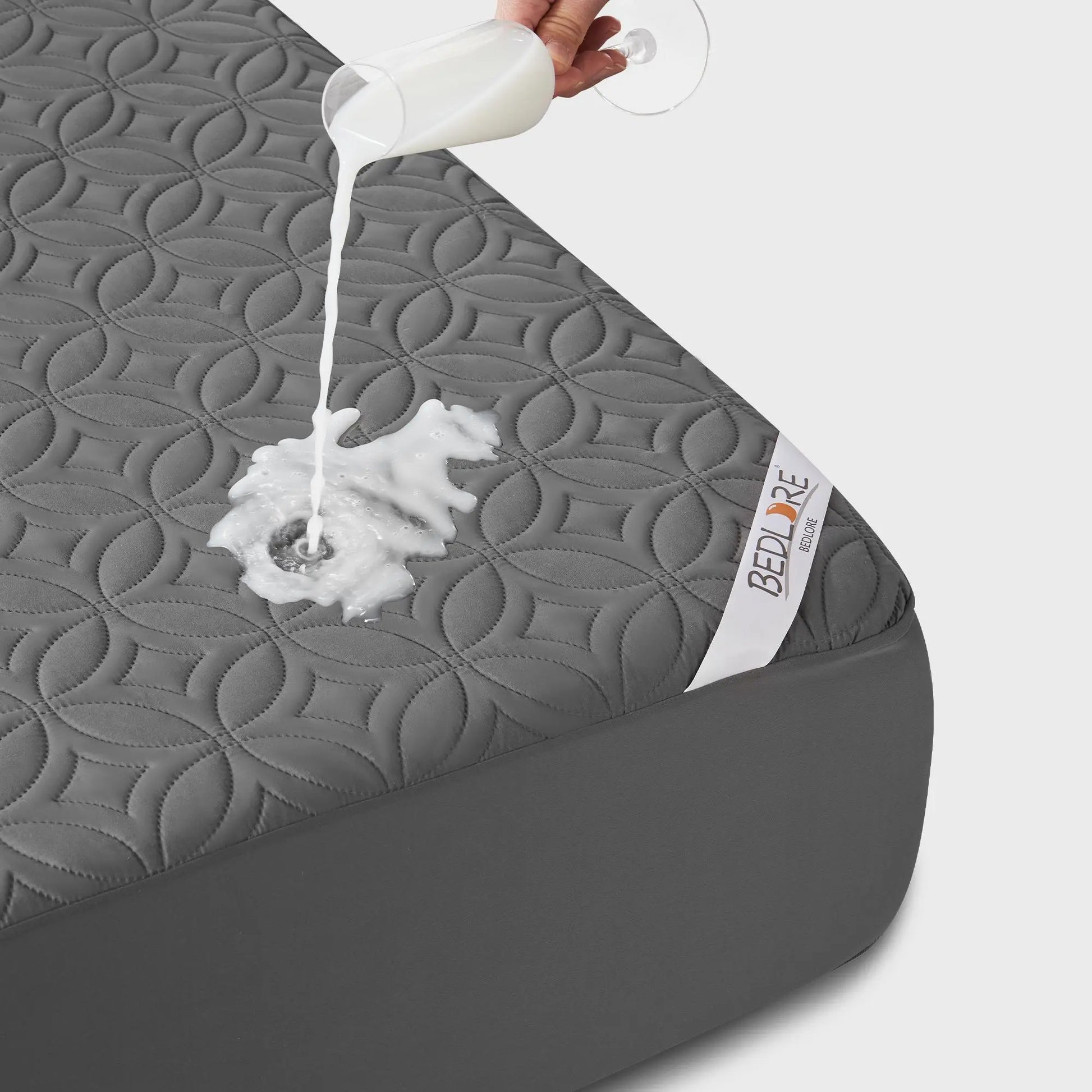 【Summerwins】Bedlore Cooling Waterproof Fitted Sheet Big Copper Coins | Bamboo Deep Pocket Mattress Cover | Soft Breathable Non-Slip]