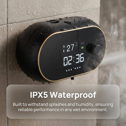 Automatic Soap Dispenser, 500ML Touchless Foaming Soap Dispenser, 3 Adjustable Levels, USB Rechargeable Wall Mounted Electric Soap Dispenser with Infrared Sensor, LED Display, IPX5 Waterproof for Bathroom Kitchen Hotel Commercial (Black)#Summervibes