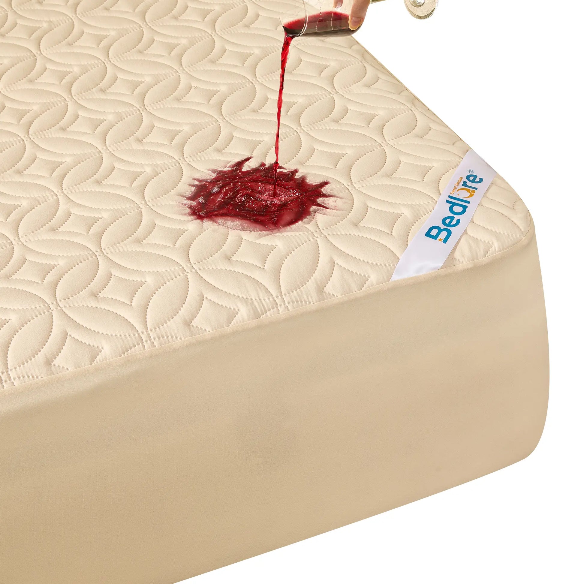 【Summerwins】Bedlore Cooling Waterproof Fitted Sheet Big Copper Coins | Bamboo Deep Pocket Mattress Cover | Soft Breathable Non-Slip]