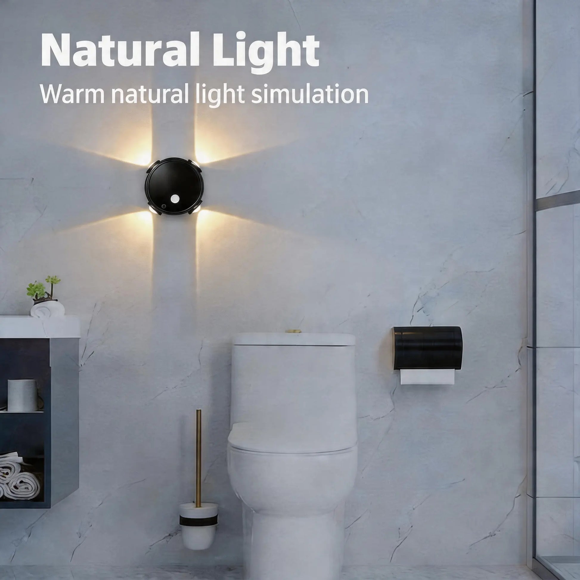 Modern Indoor Motion Sensor Night Light - TYPE-C Rechargeable LED with Ultra-Long Battery Life, 3-Color Temperature, Magnetic Adsorption for Bedroom, Stairway