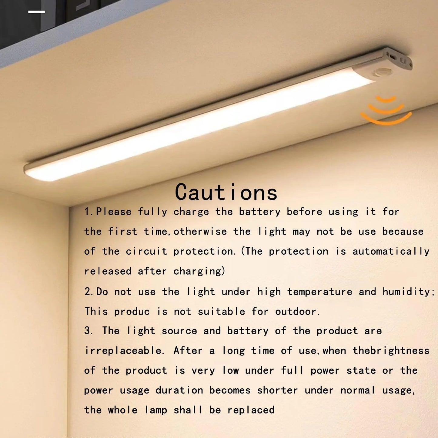 LED Motion Sensor Cabinet Light, Under-Cabinet Closet Light, Waterproof LED Strip Light for Kitchen, Bathroom, Stairway and Garage, Wall-Mounted LED Home Essential, Home Decor Lighting, Interior Led Lights, Multifunctional Ambient Lights, Atmosphere Light