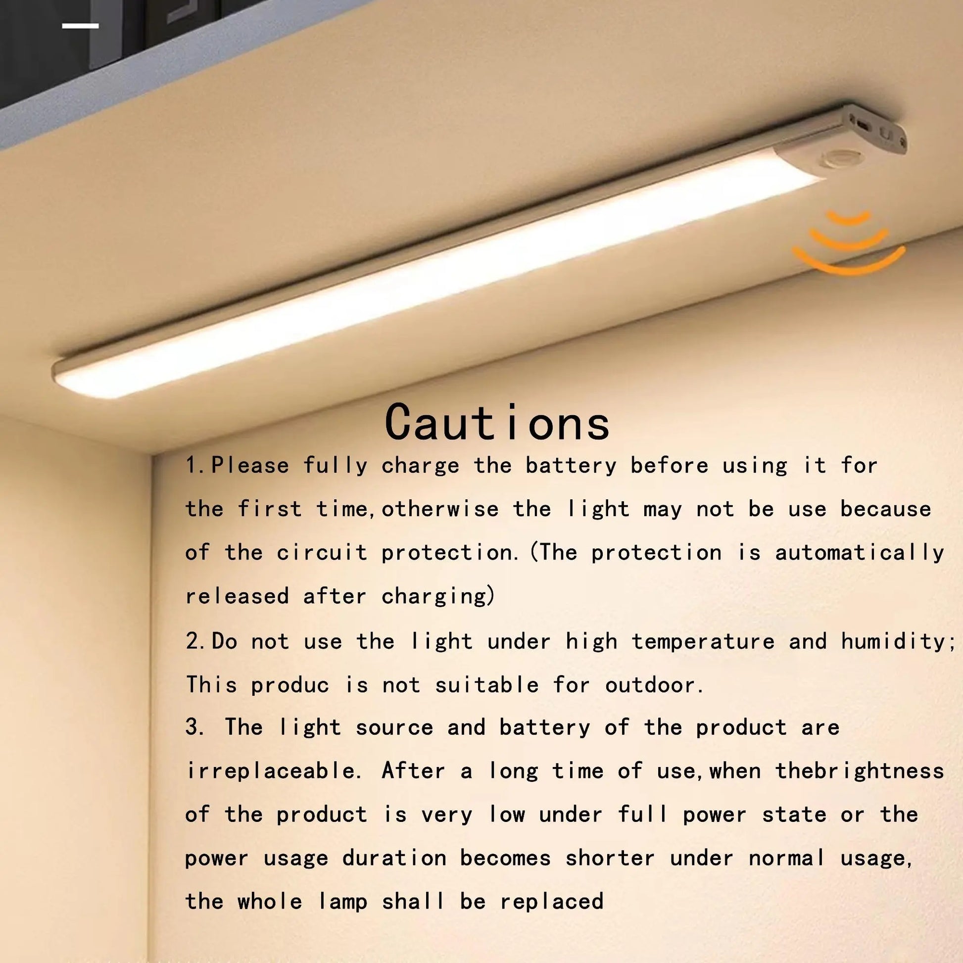 LED Motion Sensor Cabinet Light, Under-Cabinet Closet Light, Waterproof LED Strip Light for Kitchen, Bathroom, Stairway and Garage, Wall-Mounted LED Home Essential, Home Decor Lighting, Interior Led Lights, Multifunctional Ambient Lights, Atmosphere Light