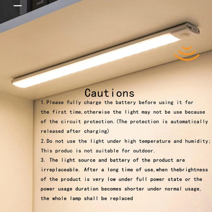 LED Motion Sensor Cabinet Light, Under-Cabinet Closet Light, Waterproof LED Strip Light for Kitchen, Bathroom, Stairway and Garage, Wall-Mounted LED Home Essential, Home Decor Lighting, Interior Led Lights, Multifunctional Ambient Lights, Atmosphere Light