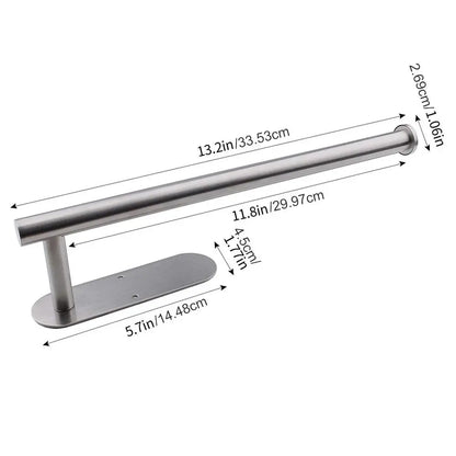 Paper Towel Holder, 1 Count under Cabinet Kitchen Paper Holder, Self-Adhesive/Drilling Towel Holder, Stainless Steel Kitchen Utensil Holder #GLOBAL PICKS