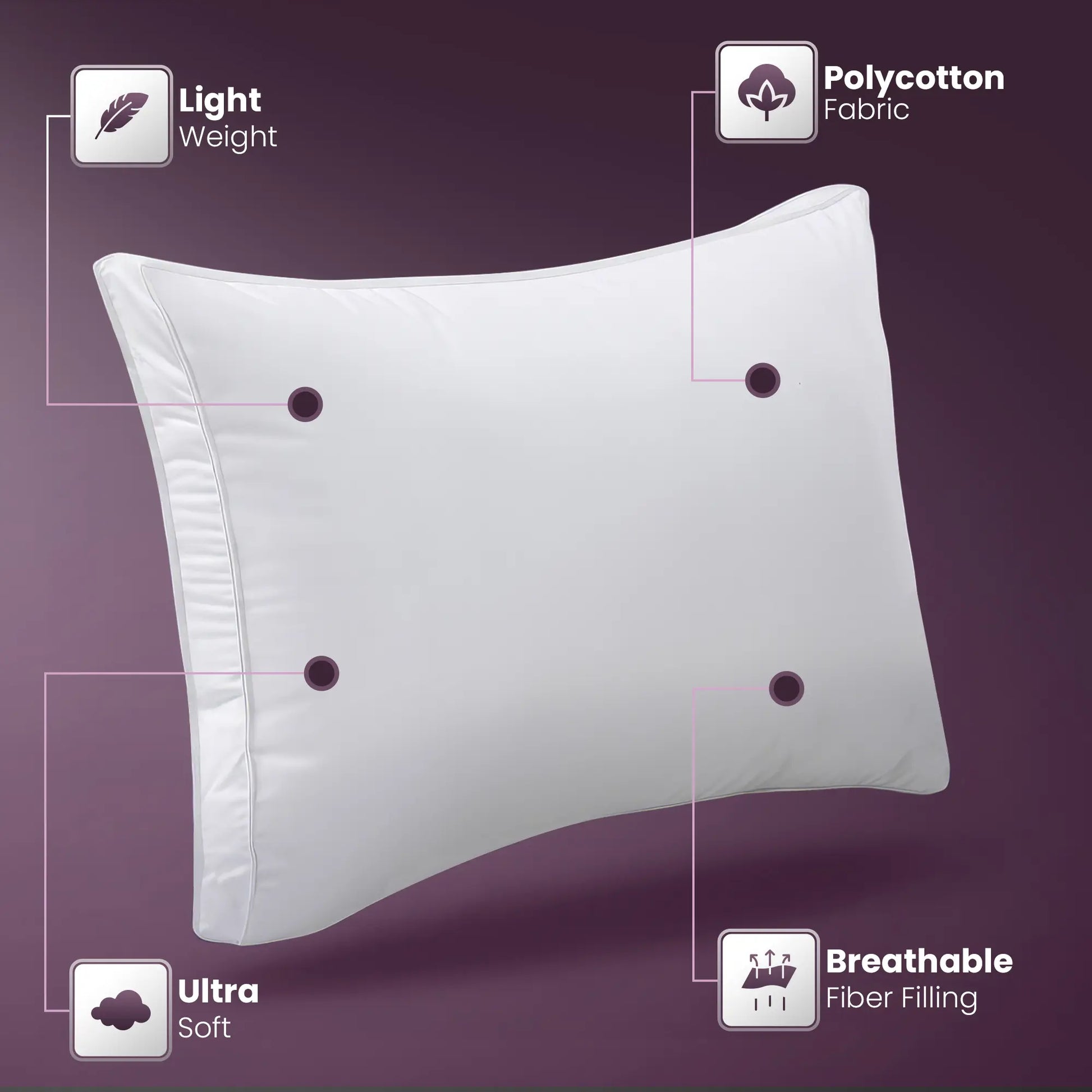 Utopia Bedding Bed Pillows for Sleeping - Set of 4 Gusseted Pillows Set - King, Queen, & Standard Size (White), Bed Accessories, Breathable Pillow Inserts