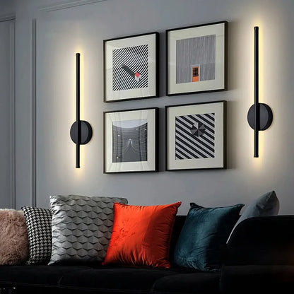 Modern LED Rechargeable Wall Light, 50Cm Line Design, Wire-Free Adhesive Magnetic Installation, Dimmable Remote Control, Bedroom Living Room Decor, Magnetic Dimmable Lights, Dimmable Wall Lamp, Home Decoration Lamp, Indoor Lighting