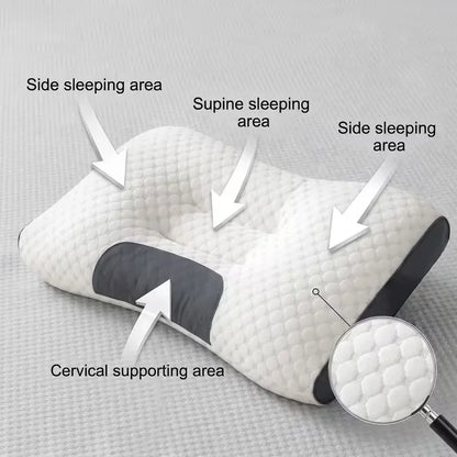 【Weekly Deals】Ufist 2-Pack Ergonomic Neck Low Pillows -Breathable Fabric for Cervical Support, Promotes Deepsleep & Pressure Relief, Ideal for Back and Side Sleeping Positions