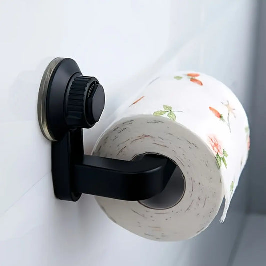 Self-Adhesive Toilet Paper Holder, Rust-Proof Plastic Non-Slip Tissue Rack, Tissue Dispenser, Punch-Free Strong Adhesive Wall Mount Design, Universal Toilet Roll Holder for Bathroom Shower Room, Wall Mounted Dispenser