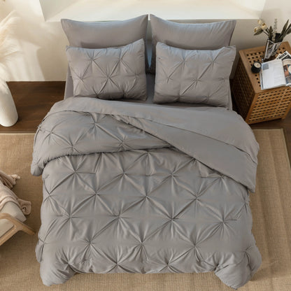 【Summer Wins】Downcool 7Pcs Comforter Sets, Multi-Color Bedding Sets , All Season down Alternative Bedding Comforter Sets with Comforter, Flat Sheet, Fitted Sheet, 2 Pillow Shams & 2 Pillowcases, Pink Bedroom Accessories#Tiktokshopmemorialday