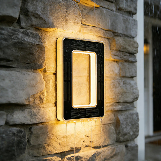 ISUNMEA 6.7 Inch Solar Lighted House Numbers for Outside, Light up Waterproof LED Address Signs for Houses, Backlit Illuminated Exterior Modern House Numbers Light