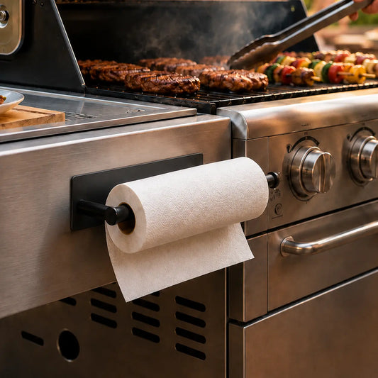 【Father'S Day Gifts】Strong Magnetic Paper Towel Roll Holder, No Drilling Removable Wall Mount Paper Towel Organizer, Portable Reusable Magnet Storage Rack for Fridge Microwave Kitchen Bathroom Washer Home Use