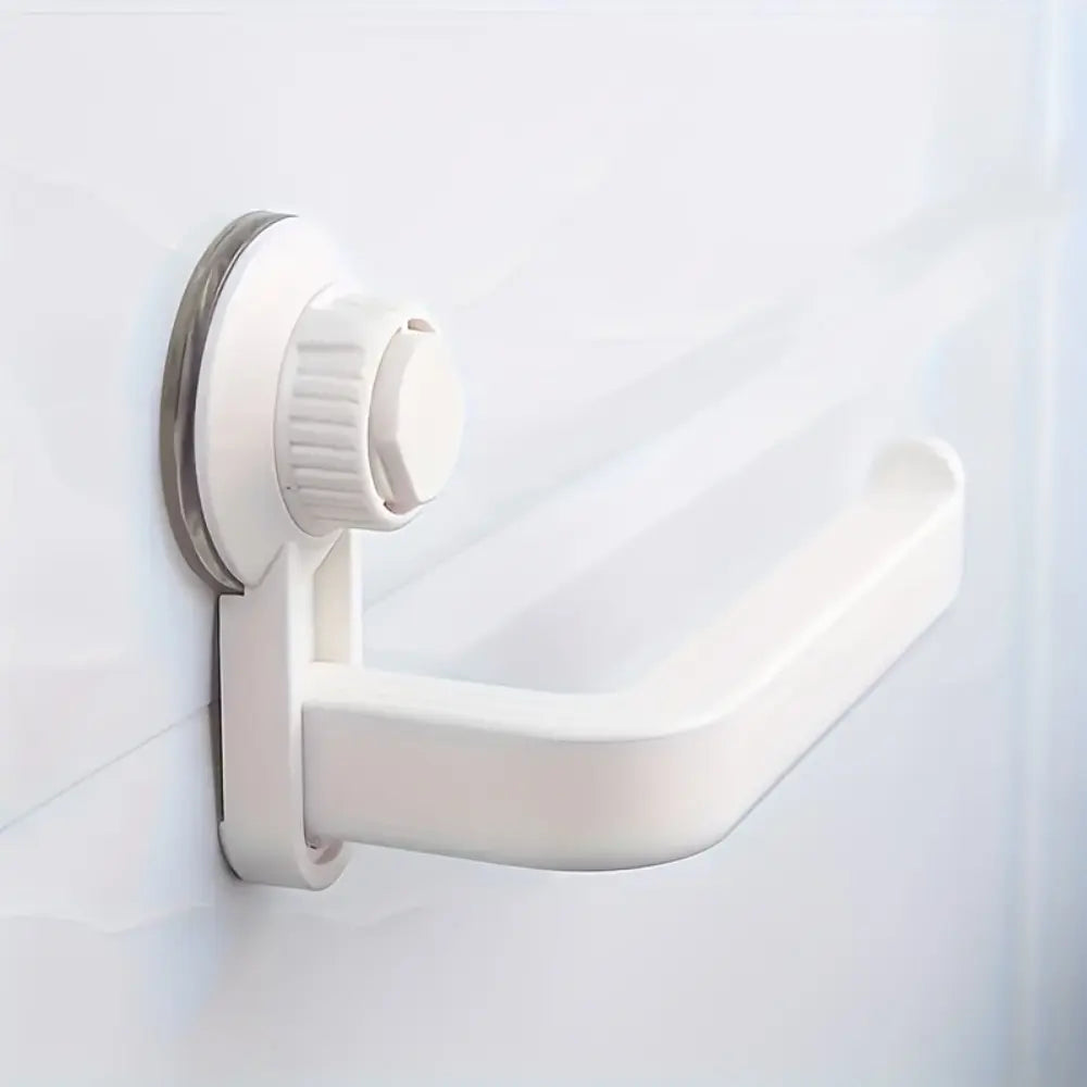 Self-Adhesive Toilet Paper Holder, Rust-Proof Plastic Non-Slip Tissue Rack, Tissue Dispenser, Punch-Free Strong Adhesive Wall Mount Design, Universal Toilet Roll Holder for Bathroom Shower Room, Wall Mounted Dispenser