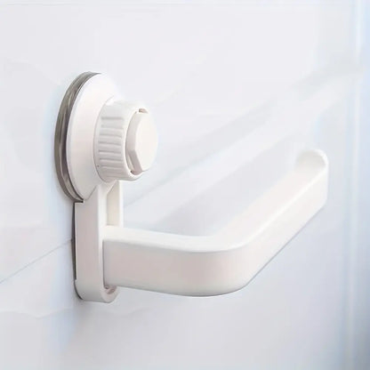 Self-Adhesive Toilet Paper Holder, Rust-Proof Plastic Non-Slip Tissue Rack, Tissue Dispenser, Punch-Free Strong Adhesive Wall Mount Design, Universal Toilet Roll Holder for Bathroom Shower Room, Wall Mounted Dispenser