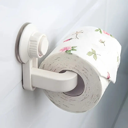 Self-Adhesive Toilet Paper Holder, Rust-Proof Plastic Non-Slip Tissue Rack, Tissue Dispenser, Punch-Free Strong Adhesive Wall Mount Design, Universal Toilet Roll Holder for Bathroom Shower Room, Wall Mounted Dispenser