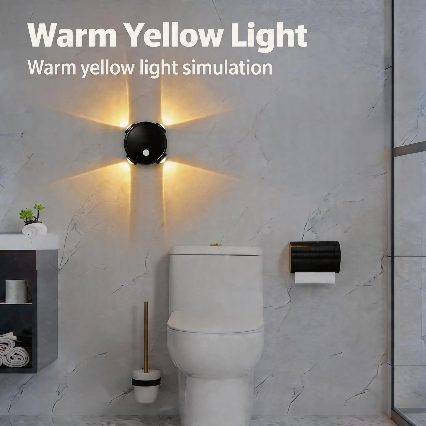 Modern Indoor Motion Sensor Night Light - TYPE-C Rechargeable LED with Ultra-Long Battery Life, 3-Color Temperature, Magnetic Adsorption for Bedroom, Stairway