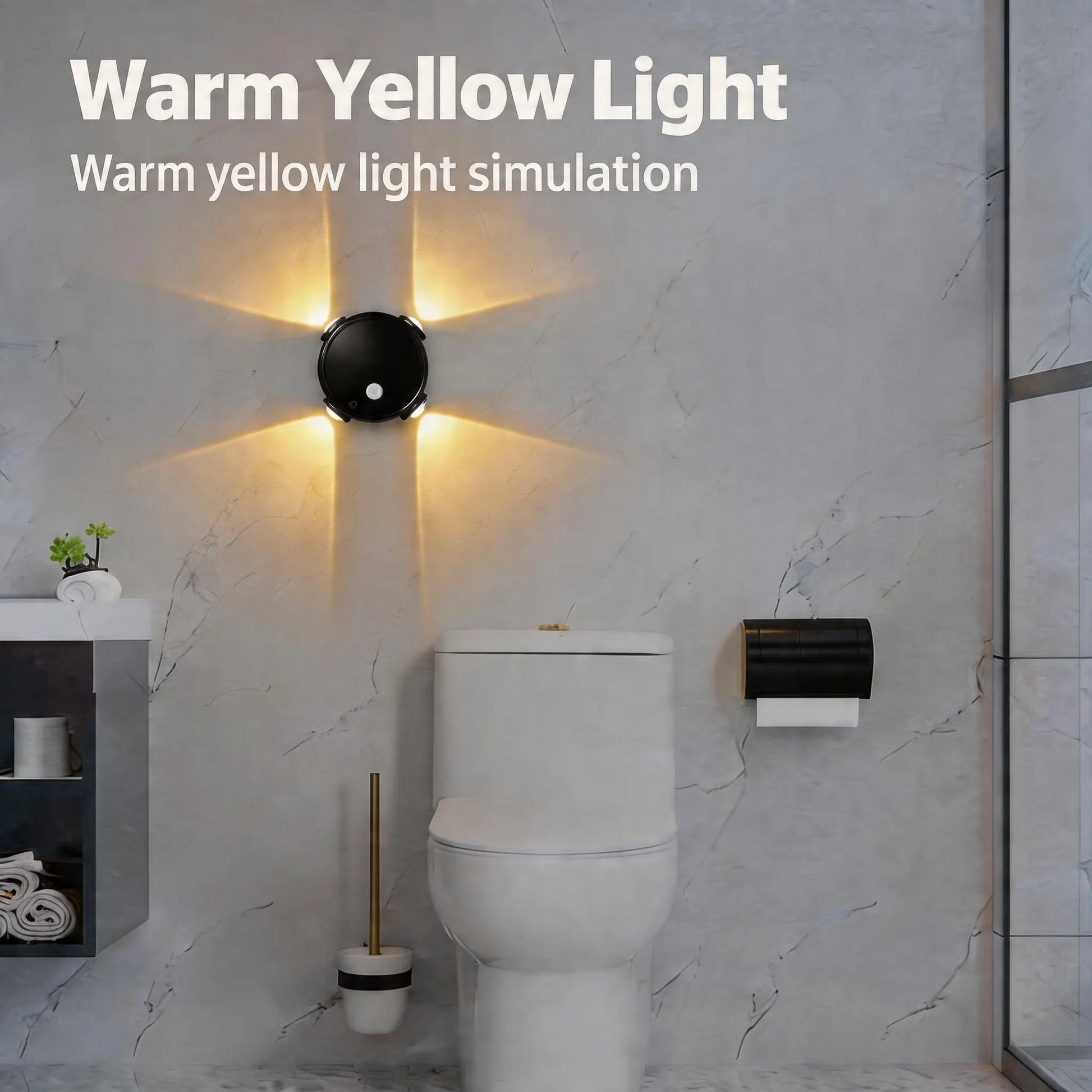 Modern Indoor Motion Sensor Night Light - TYPE-C Rechargeable LED with Ultra-Long Battery Life, 3-Color Temperature, Magnetic Adsorption for Bedroom, Stairway