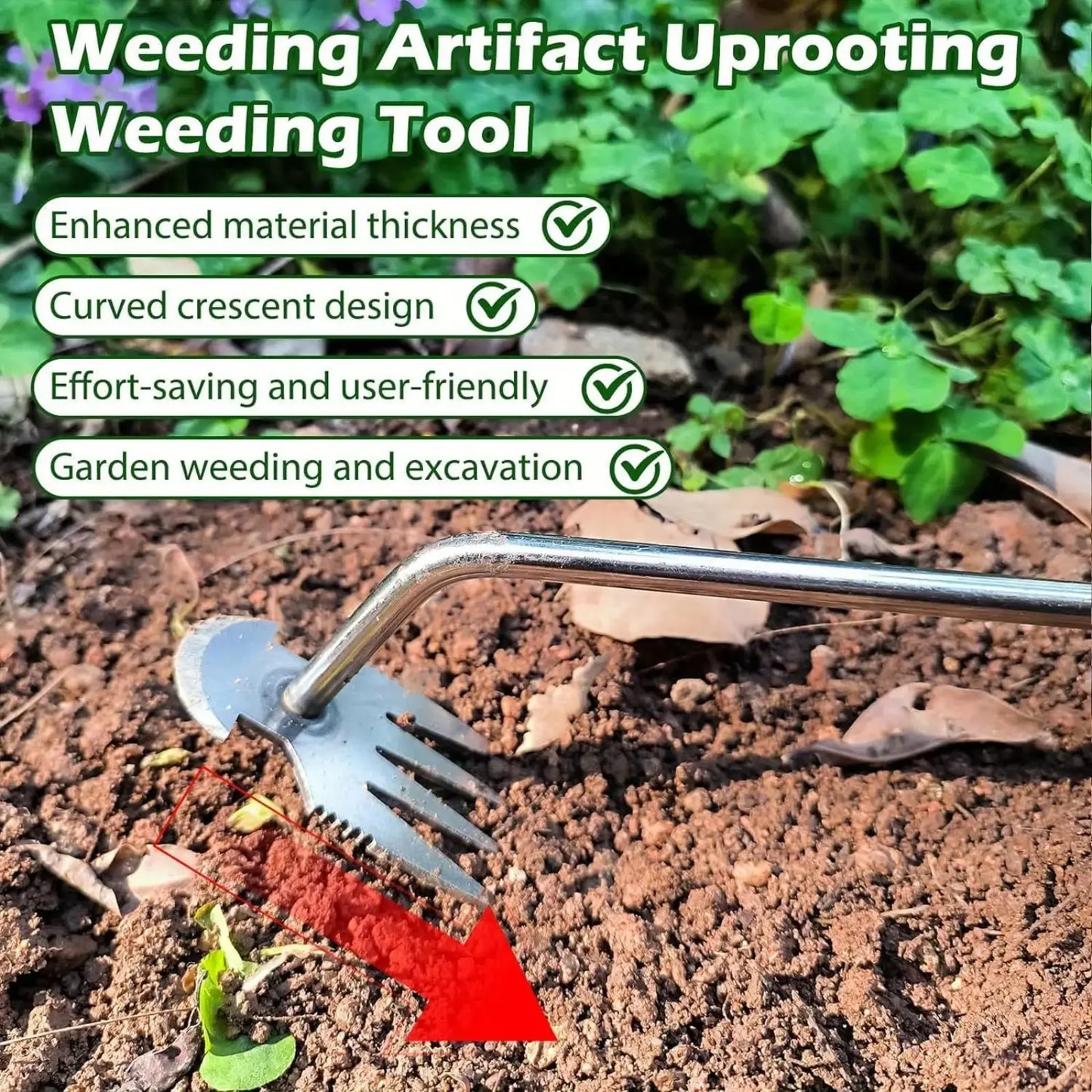 Pulling Weeds and Weeding Artifact,Rooting Hoeing,Loosening Soil, Gardening Tools,Multi-Functional Weeding Shovel,Vegetable Planting, New Durable Garden Weed Upgraded Weed Puller Tool.