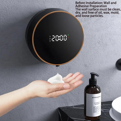 Wall Mounted Automatic Soap Dispenser, 1 Count Rechargeable Touchless Auto Foaming Soap Dispenser, Electric Smart Soap Dispenser for Bathroom Kitchen Restroom