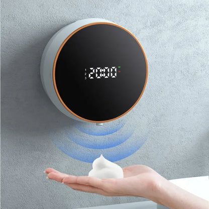 Wall Mounted Automatic Soap Dispenser, 1 Count Rechargeable Touchless Auto Foaming Soap Dispenser, Electric Smart Soap Dispenser for Bathroom Kitchen Restroom