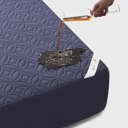 【Summerwins】Bedlore Cooling Waterproof Fitted Sheet Big Copper Coins | Bamboo Deep Pocket Mattress Cover | Soft Breathable Non-Slip]