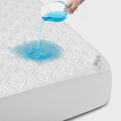 【Summerwins】Bedlore Cooling Waterproof Fitted Sheet Big Copper Coins | Bamboo Deep Pocket Mattress Cover | Soft Breathable Non-Slip]