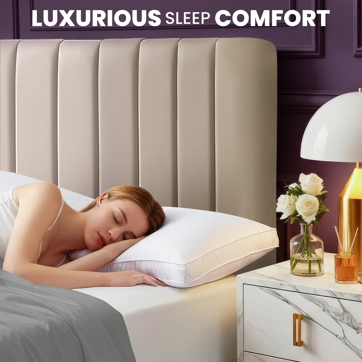 Utopia Bedding Bed Pillows for Sleeping - Set of 4 Gusseted Pillows Set - King, Queen, & Standard Size (White), Bed Accessories, Breathable Pillow Inserts