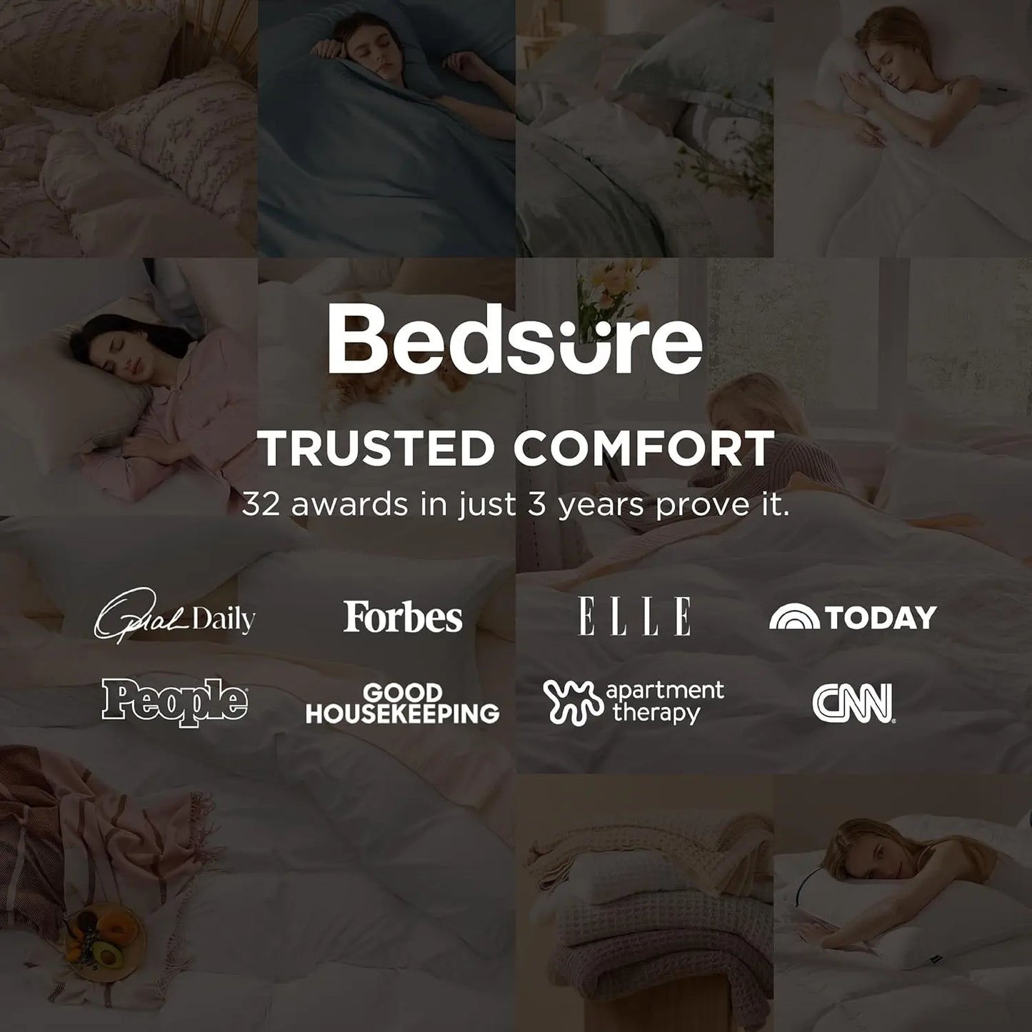 Bedsure Lightweight Soft Duvet Cover - 3 Pieces Prewashed Cotton-Like Polyester Extra Soft Bedding Set, Includes 1 Duvet Cover with Zipper Closure & 2 Pillow Shams, No Comforter