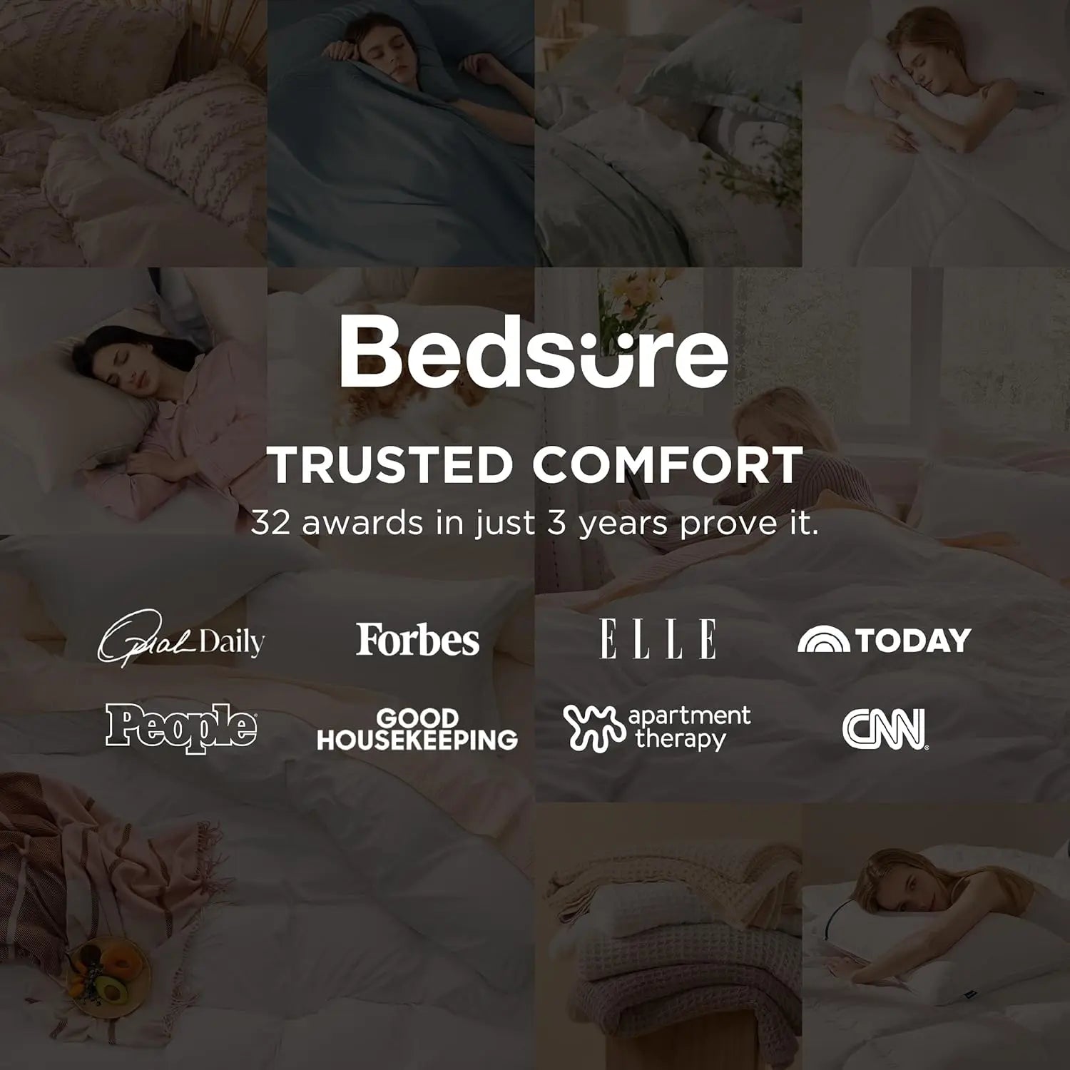 Bedsure Lightweight Soft Duvet Cover - 3 Pieces Prewashed Cotton-Like Polyester Extra Soft Bedding Set, Includes 1 Duvet Cover with Zipper Closure & 2 Pillow Shams, No Comforter