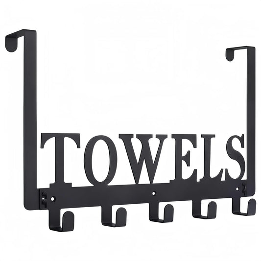 Over the Door Hooks, Door Mount Towel Holder, Towel Rack for Bathroom, Bedroom, Kitchen