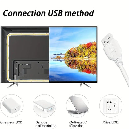 USB Powered COB LED Strip Light, Flexible LED Strip Light, Led Neon Lights, Atmosphere Lighting, Suitable for Home Decoration Background, TV, Cabinets, Bedrooms