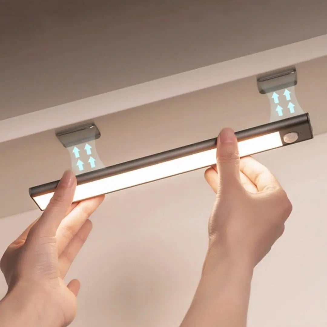 LED Motion Sensor Cabinet Light, Under-Cabinet Closet Light, Waterproof LED Strip Light for Kitchen, Bathroom, Stairway and Garage, Wall-Mounted LED Home Essential, Home Decor Lighting, Interior Led Lights, Multifunctional Ambient Lights, Atmosphere Light