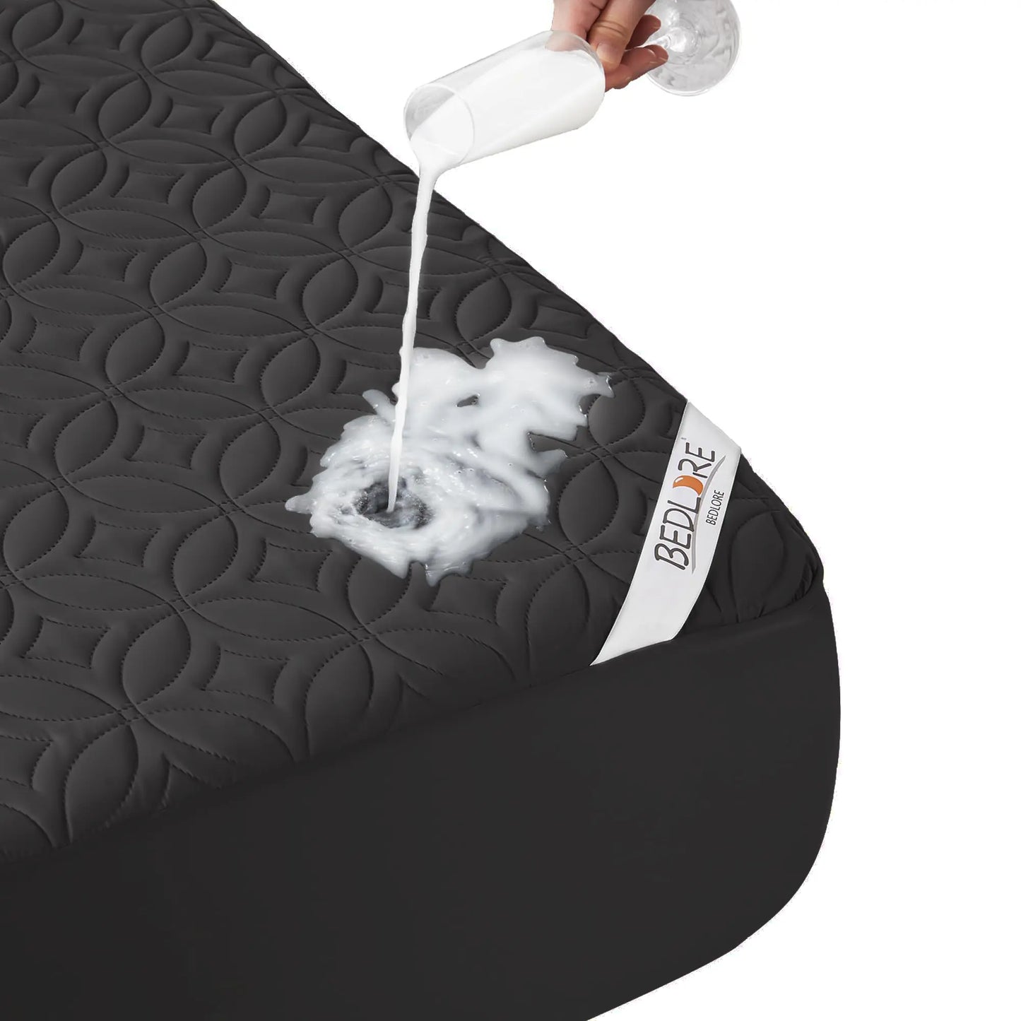 【Summerwins】Bedlore Cooling Waterproof Fitted Sheet Big Copper Coins | Bamboo Deep Pocket Mattress Cover | Soft Breathable Non-Slip]