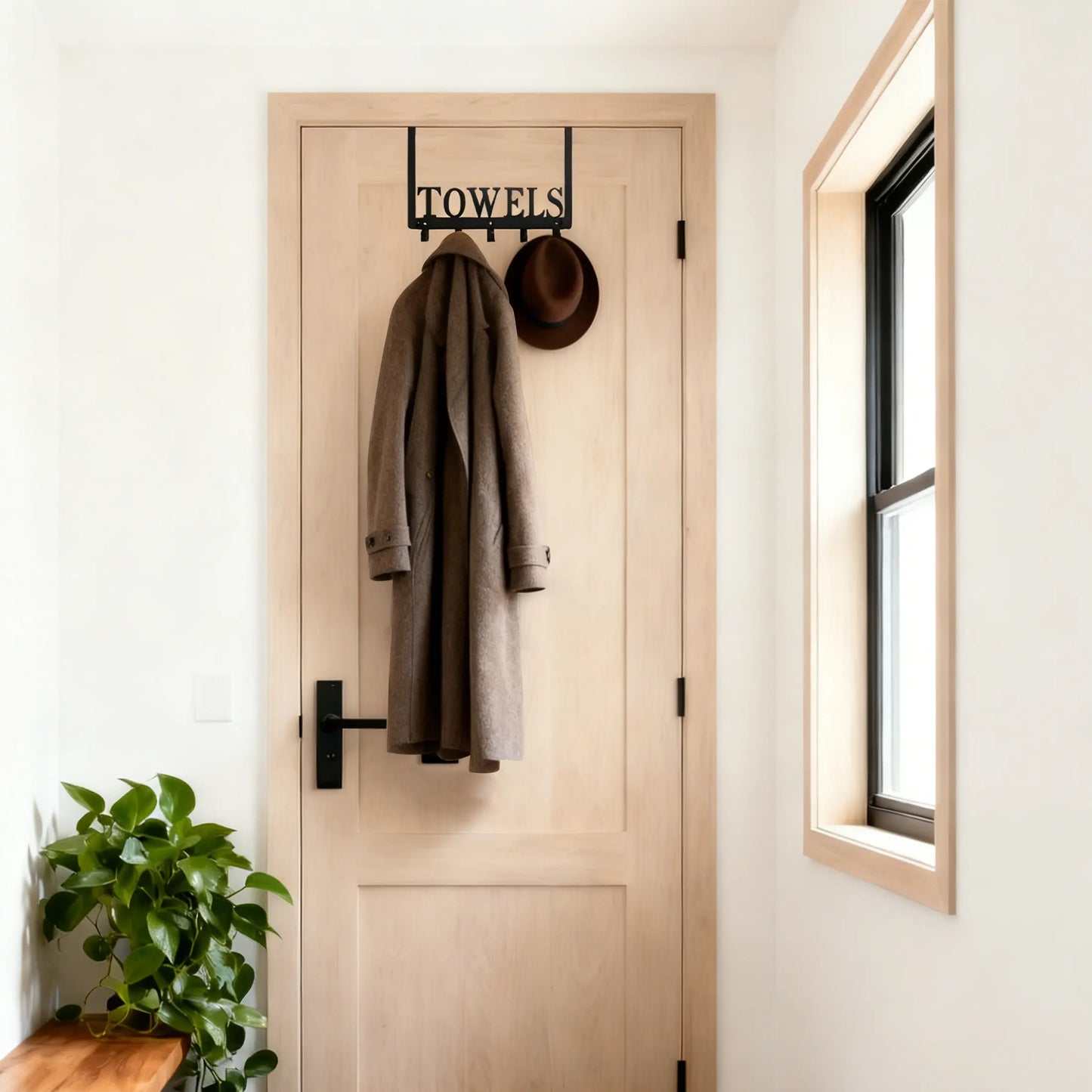 Over the Door Hooks, Door Mount Towel Holder, Towel Rack for Bathroom, Bedroom, Kitchen