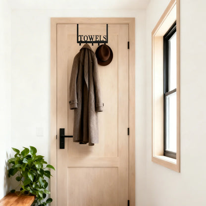 Over the Door Hooks, Door Mount Towel Holder, Towel Rack for Bathroom, Bedroom, Kitchen