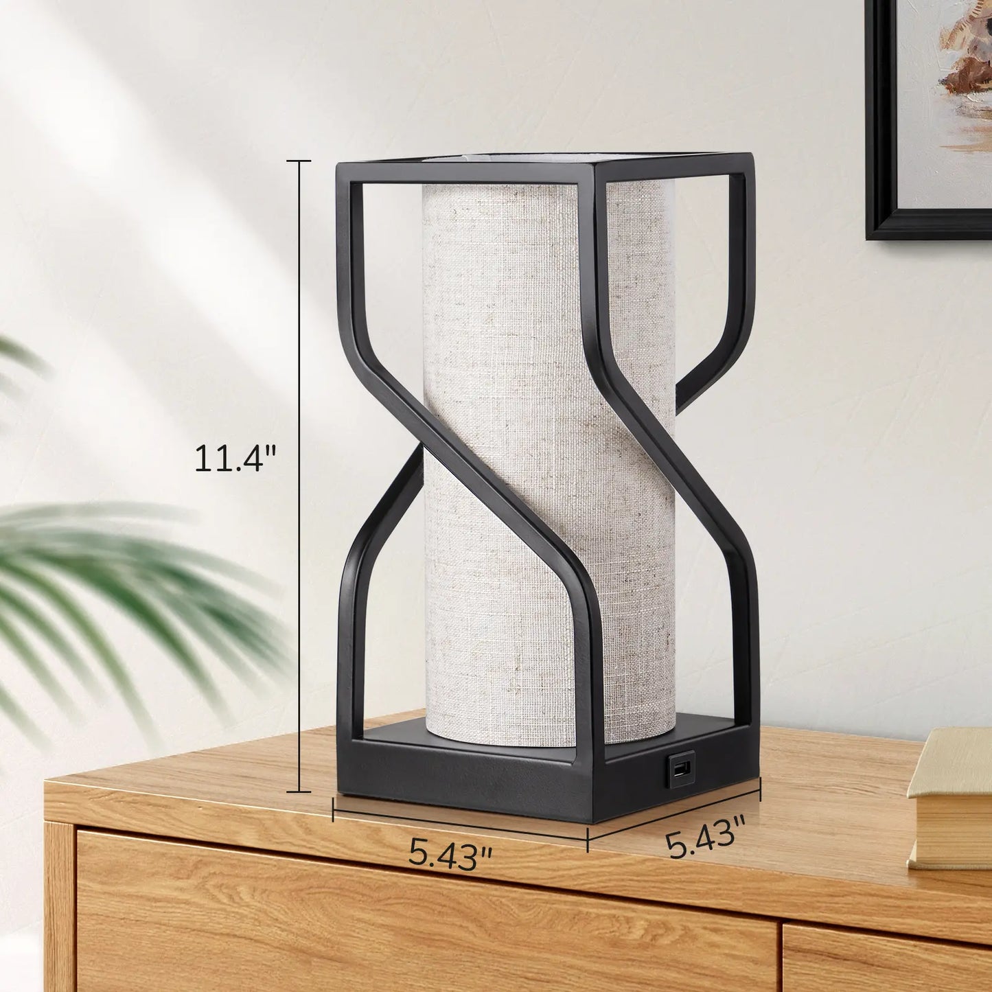 EDISHINE Minimalist Nordic 3D LED Touch Control Ambiance Angled Table Lamp, Stepless Dimmable Eye-Caring Optical Illusion Desk Lamp, Desk Accessory for Bedroom, Living Room