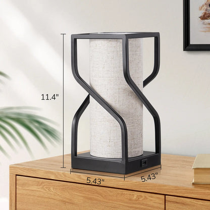 EDISHINE Minimalist Nordic 3D LED Touch Control Ambiance Angled Table Lamp, Stepless Dimmable Eye-Caring Optical Illusion Desk Lamp, Desk Accessory for Bedroom, Living Room